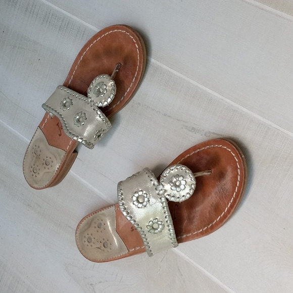 Jack Rogers Shoes Jack Rogers Metallic Sandals Poshmark